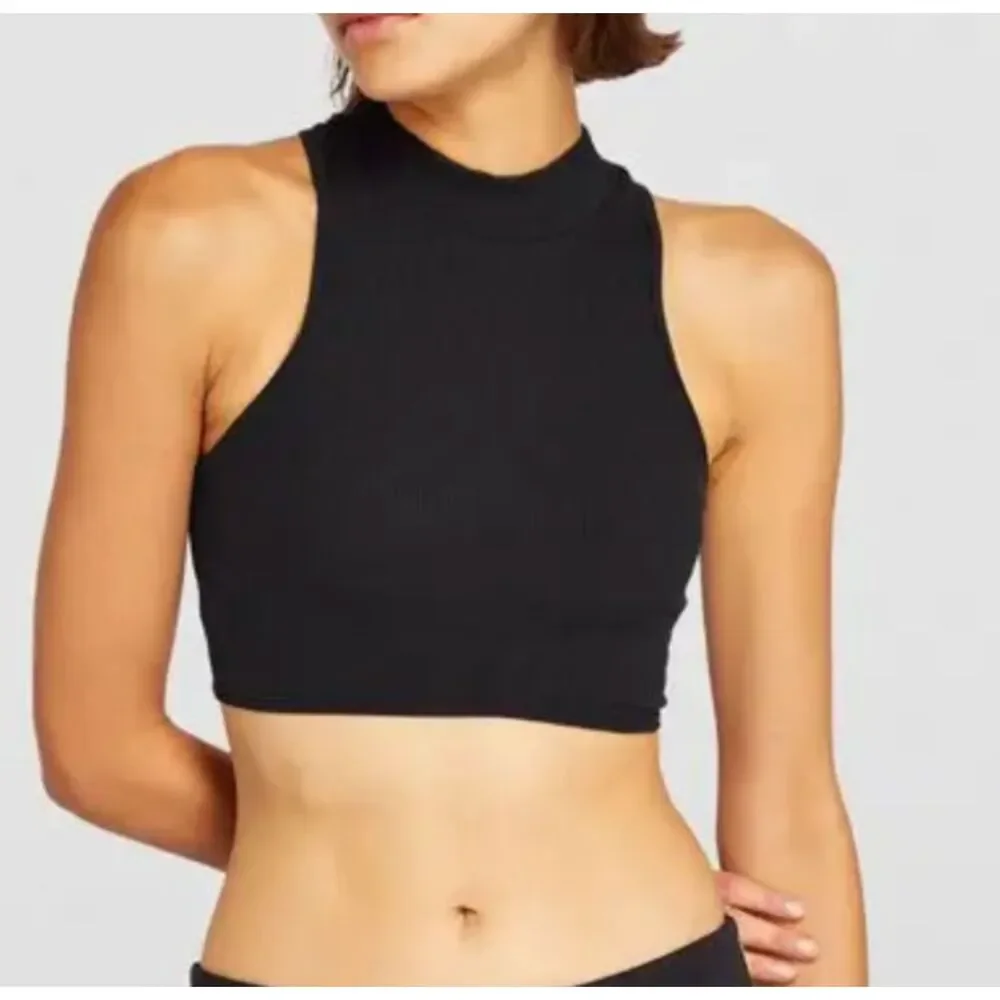 Alo Yoga  goddess rib cropped dynamite bra